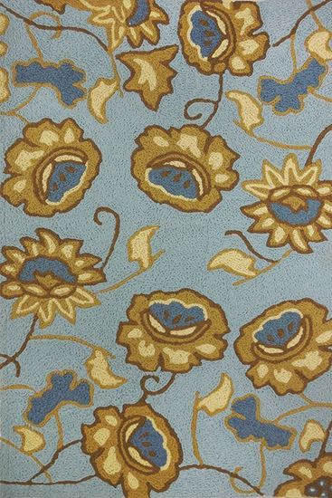 Picture of Jacobean Floral Spa Blue  34" X 54"