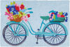 Jellybean Flower Basket On Bicycle Garden Decor 21 x 33 in Washable Accent Rug