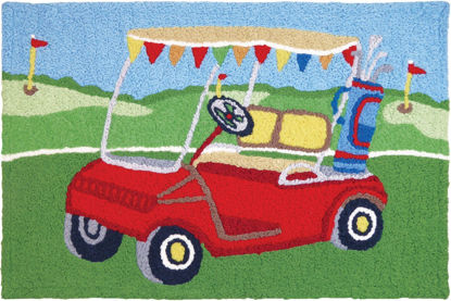 Jellybean Golfing A Round Garden Decor 21 x 33 in Washable Accent Rug