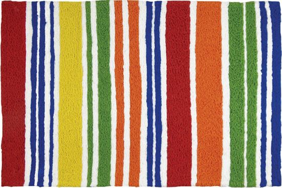 Jellybean Juicy Fruit Stripes Stripes Decor 21 x 33 in Washable Accent Rug