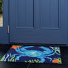 Jellybean Deep Blue Crab Coastal Decor 21 x 33 in Washable Accent Rug