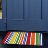 Jellybean Juicy Fruit Stripes Stripes Decor 21 x 33 in Washable Accent Rug
