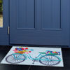 Jellybean Flower Basket On Bicycle Garden Decor 21 x 33 in Washable Accent Rug