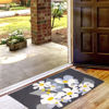 Jellybean Daisies On Pewter Garden Decor 21 x 33 in Washable Accent Rug