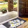 Jellybean Daisies On Pewter Garden Decor 21 x 33 in Washable Accent Rug