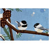 Chickadee & Pine Cone Jellybean Seasonal Accent Rug