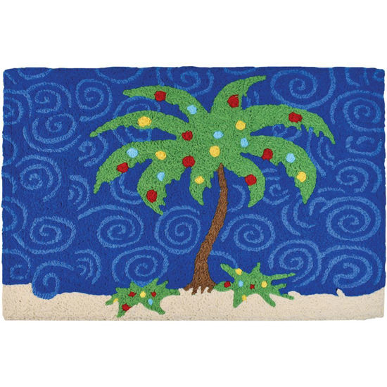 Holiday Palm Tree Jellybean Coast Holiday Accent Rug 