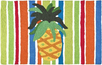 Picture of Pineapple on Watercolor Stripes