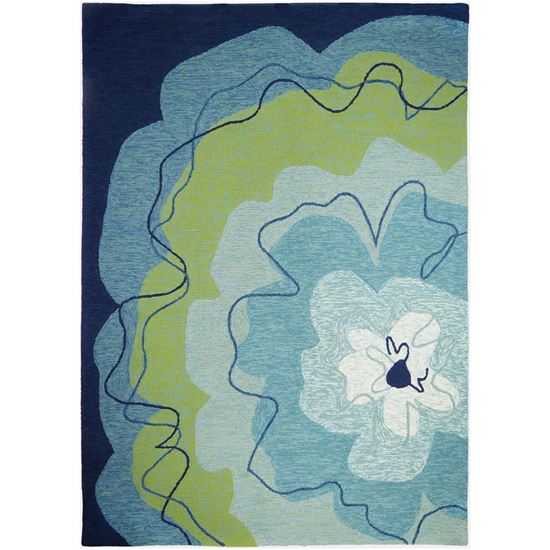 Picture of Watercolor Blue Blossom 3' x 5'
