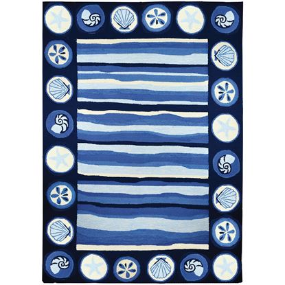 Picture of Coastal Stripes and Shells  8' x 10'