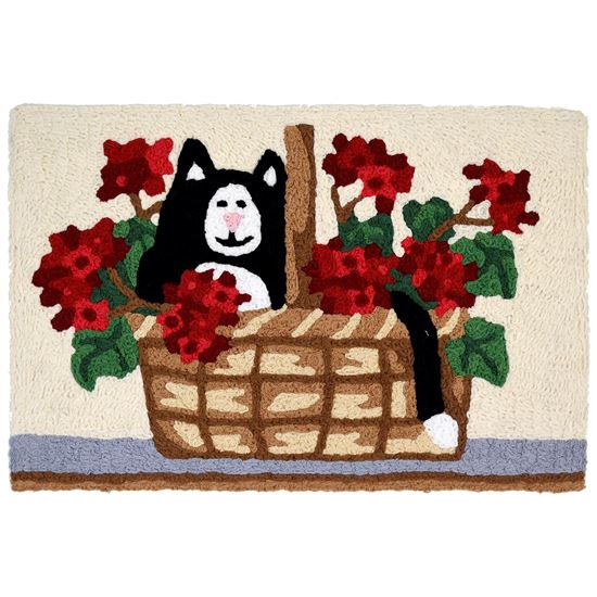 Picture of Kitty in Geranium Basket