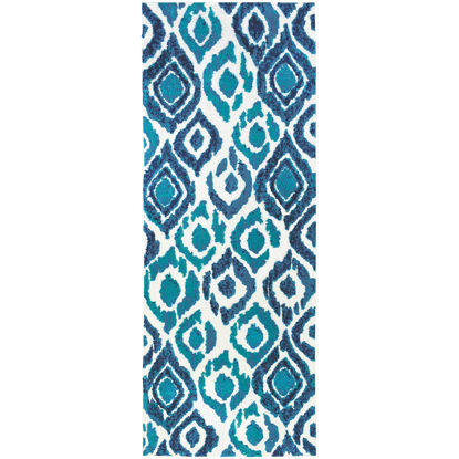 Picture of Blue & Green Ikat Simple Spaces Runner