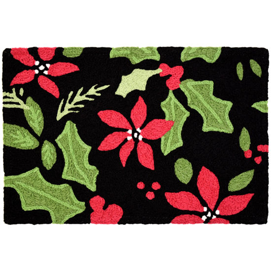 Picture of Poinsettia & Holly Toss Jellybean Rug®