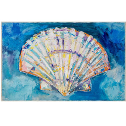 Picture of Painted Scalloped Shell Olivia's Home Rug