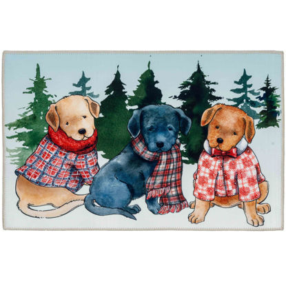Picture of Puppies in Plaid Olivia's Home Rug