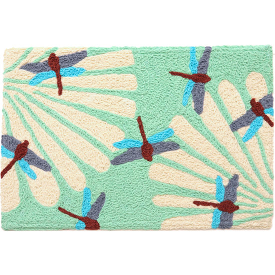 Picture of Dragonflies on White Flowers Jellybean® Rug