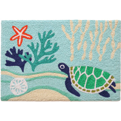 Picture of Sea Turtle, Starfish & Coral Jellybean® Rug