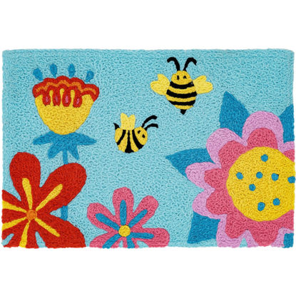 Picture of Flowers, Bees and Ladybug Jellybean® Rug