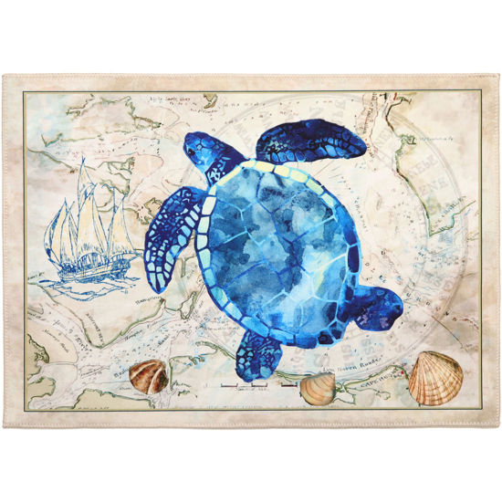 Picture of Seafaring Turtles Olivia's Home Rug
