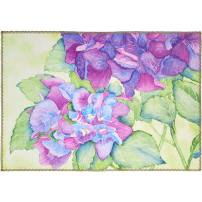 Picture of Blue Hydrangea Bush Olivia's Home Rug