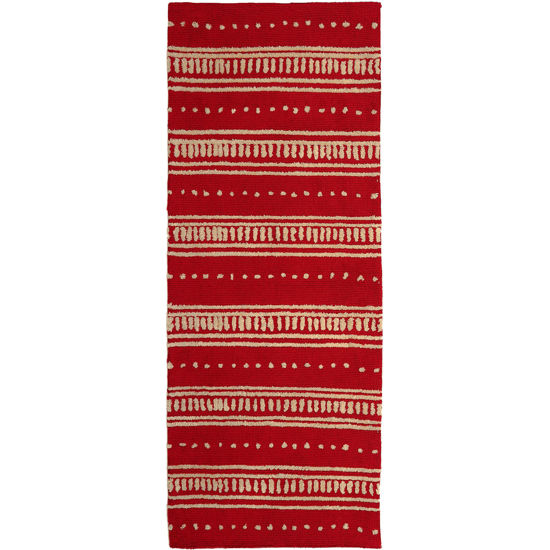 Picture of Moroccan Red Simple Spaces Rug