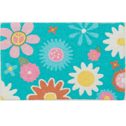 Picture of Flower Power Jellybean®  Machine Washable Accent Rug