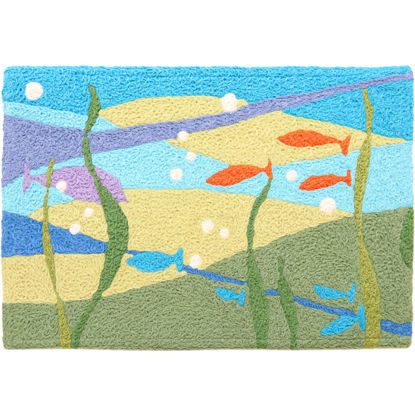 Picture of All the Little Fishes Machine Washable Jellybean® Accent Rug