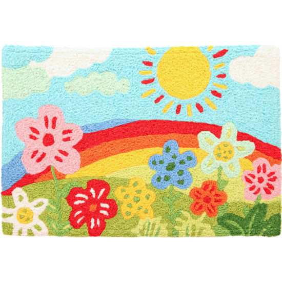 Picture of Groovy Flowers Machine Washable Jellybean®  Accent Rug