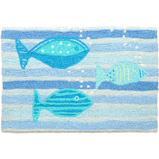 Picture of Three Little Fish Machine Washable Jellybean®  Accent Rug