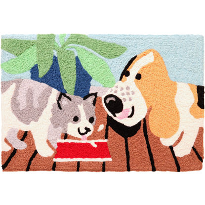 Picture of Around the Water Bowl Machine Washable Jellybean®  Accent Rug
