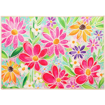 Picture of Crystal Floral Garden Machine Washable Olivia's Home™  Accent Rug