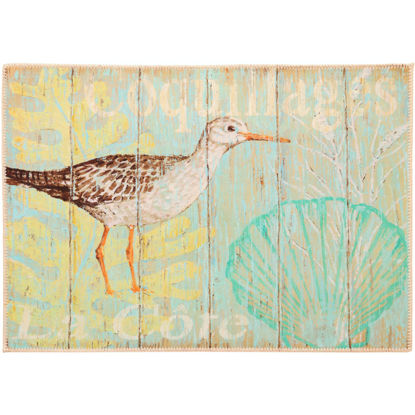 Picture of Beachside Sandpiper Machine Washable Olivia's Home™  Accent Rug