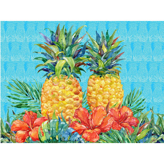 Picture of Kona Pineapple and Hibiscus Machine Washable Olivia's Home™ Accent Rug