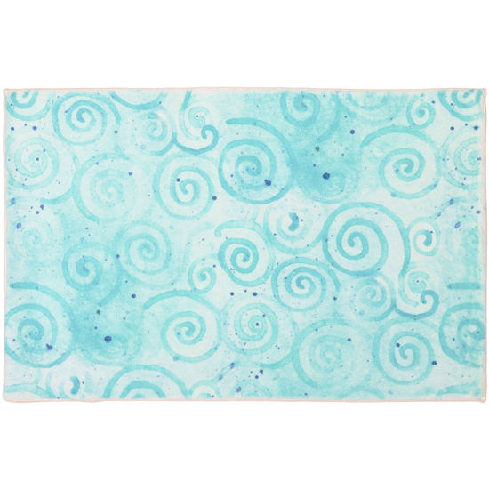 Picture of Blue Waves Cozy Living Rug