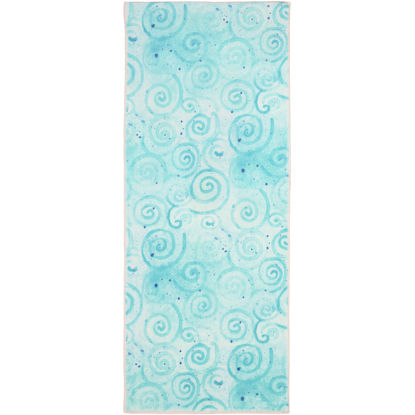 Picture of Blue Waves Cozy Living Rug