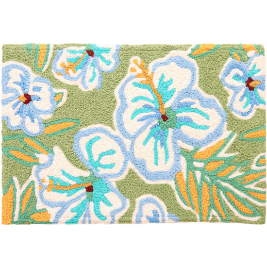 Picture of Tropical Hibiscus Machine Washable Jellybean®  Accent Rug