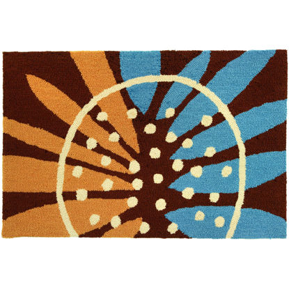 Picture of Painted Sunflower Homefires Hand Hooked Accent Rug